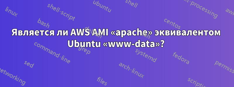 Является ли AWS AMI «apache» эквивалентом Ubuntu «www-data»?
