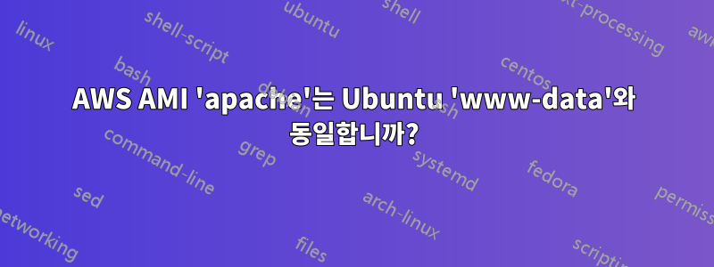 AWS AMI 'apache'는 Ubuntu 'www-data'와 동일합니까?