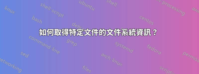 如何取得特定文件的文件系統資訊？
