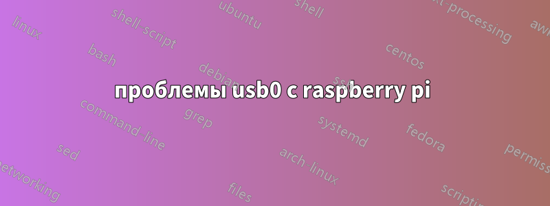 проблемы usb0 с raspberry pi