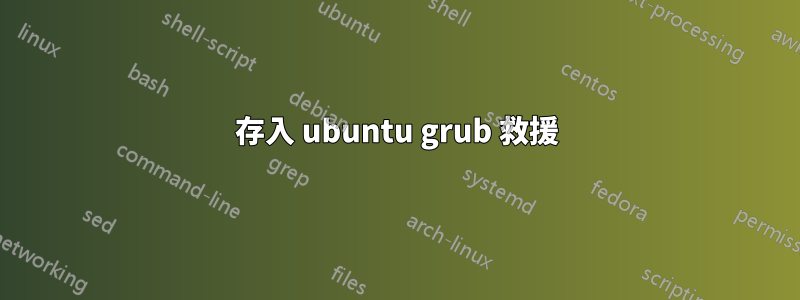 存入 ubuntu grub 救援