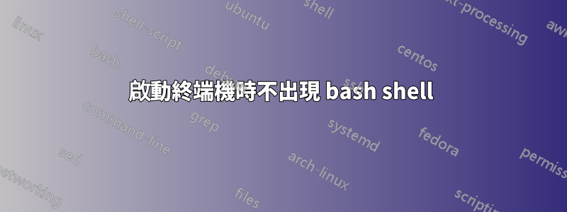 啟動終端機時不出現 bash shell