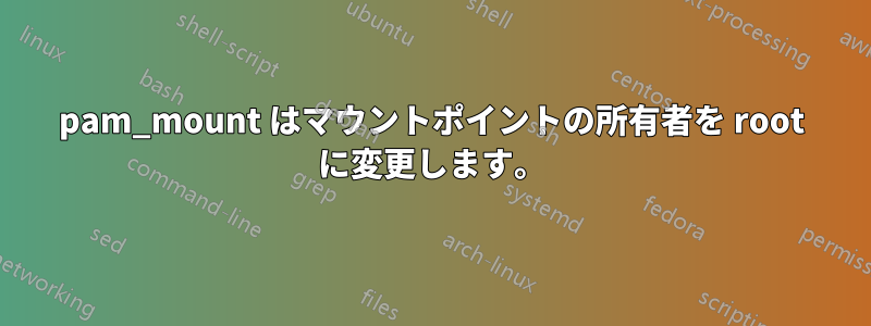 pam_mount はマウントポイントの所有者を root に変更します。