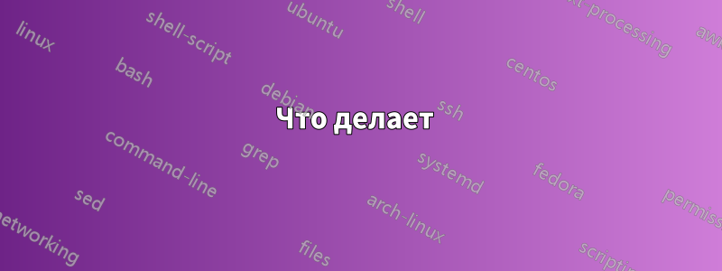 Что делает 