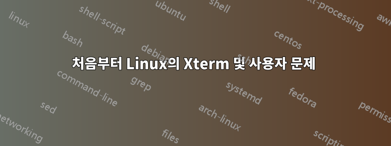 처음부터 Linux의 Xterm 및 사용자 문제