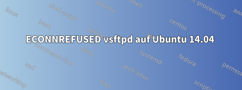 ECONNREFUSED vsftpd auf Ubuntu 14.04