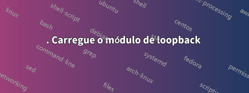 1. Carregue o módulo de loopback