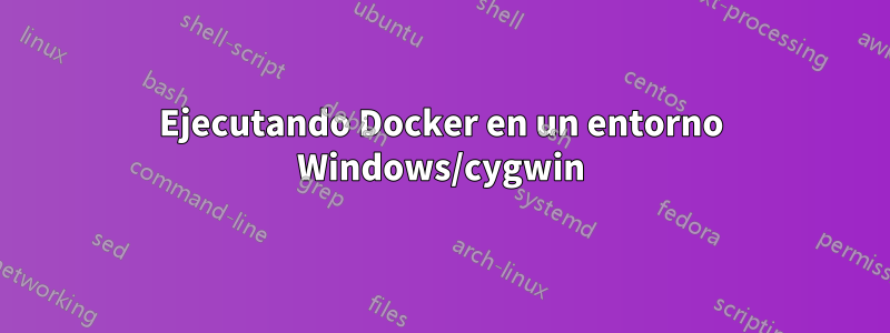 Ejecutando Docker en un entorno Windows/cygwin