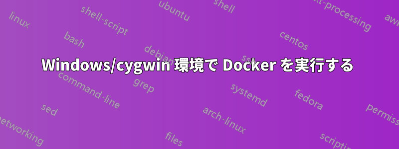 Windows/cygwin 環境で Docker を実行する