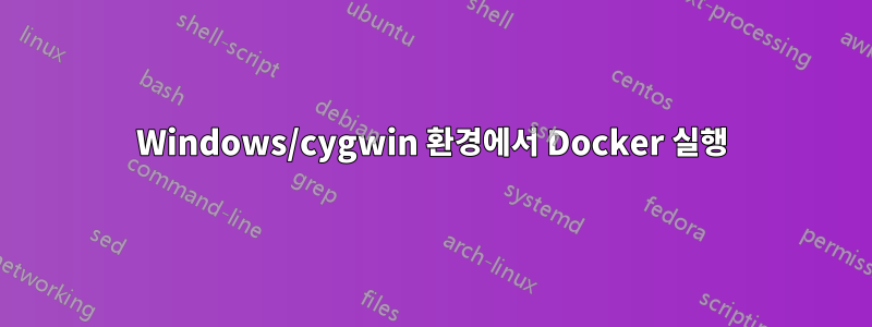 Windows/cygwin 환경에서 Docker 실행