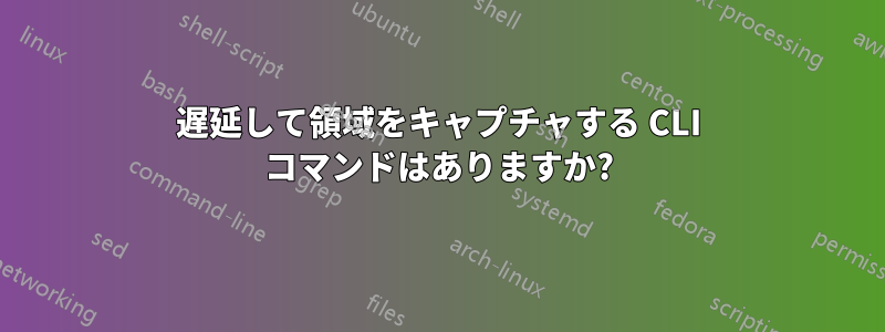 遅延して領域をキャプチャする CLI コマンドはありますか?