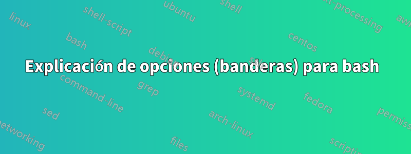 Explicación de opciones (banderas) para bash 