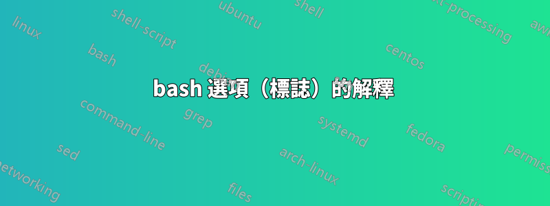 bash 選項（標誌）的解釋