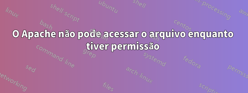 O Apache não pode acessar o arquivo enquanto tiver permissão