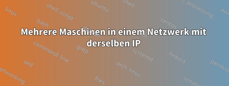 Mehrere Maschinen in einem Netzwerk mit derselben IP