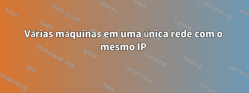 Várias máquinas em uma única rede com o mesmo IP