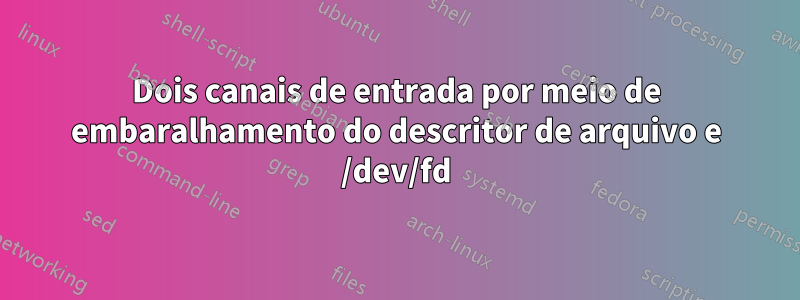 Dois canais de entrada por meio de embaralhamento do descritor de arquivo e /dev/fd