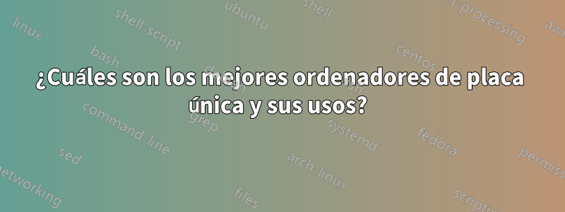 ¿Cuáles son los mejores ordenadores de placa única y sus usos? 