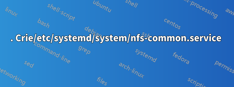 1. Crie/etc/systemd/system/nfs-common.service