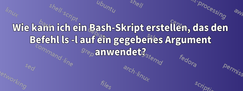 Wie kann ich ein Bash-Skript erstellen, das den Befehl ls -l auf ein gegebenes Argument anwendet?