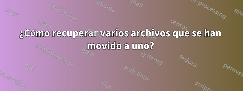 ¿Cómo recuperar varios archivos que se han movido a uno?