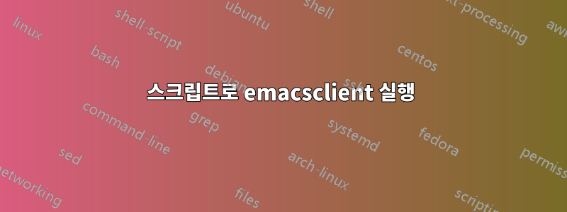 스크립트로 emacsclient 실행