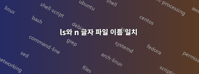 ls와 n 글자 파일 이름 일치