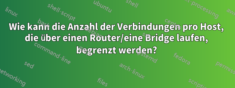 Wie kann die Anzahl der Verbindungen pro Host, die über einen Router/eine Bridge laufen, begrenzt werden?