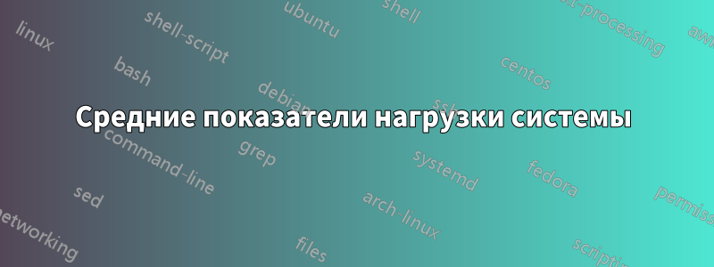 Средние показатели нагрузки системы