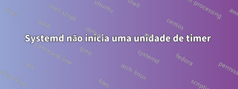 Systemd não inicia uma unidade de timer