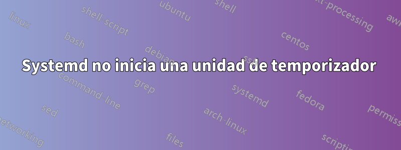 Systemd no inicia una unidad de temporizador