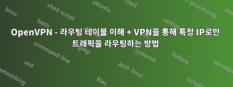 OpenVPN - 라우팅 테이블 이해 + VPN을 통해 특정 IP로만 트래픽을 라우팅하는 방법