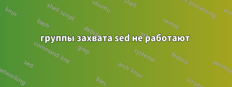 группы захвата sed не работают