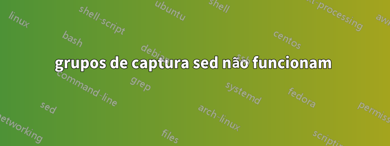 grupos de captura sed não funcionam