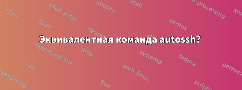 Эквивалентная команда autossh?