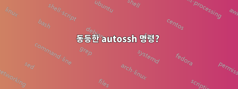 동등한 autossh 명령?