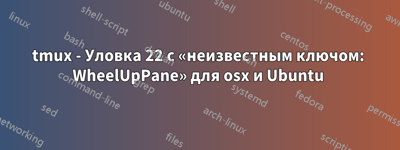 tmux - Уловка 22 с «неизвестным ключом: WheelUpPane» для osx и Ubuntu