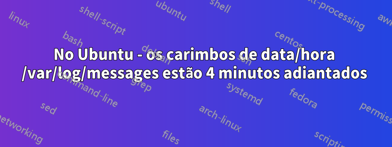 No Ubuntu - os carimbos de data/hora /var/log/messages estão 4 minutos adiantados