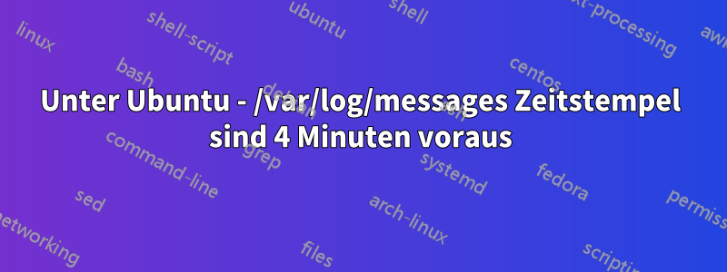 Unter Ubuntu - /var/log/messages Zeitstempel sind 4 Minuten voraus