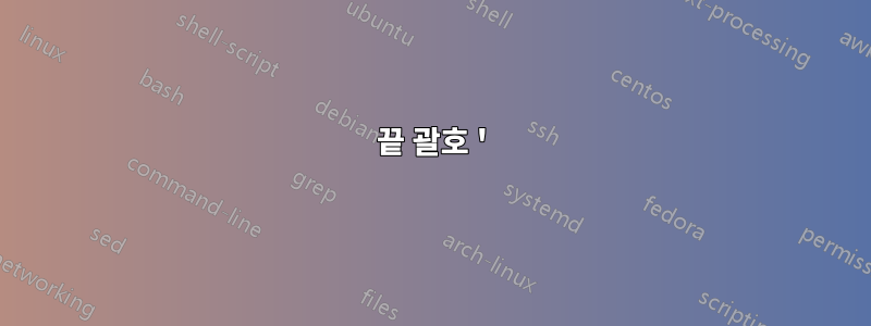 끝 괄호 ')'를 제외하고 디렉토리 찾기