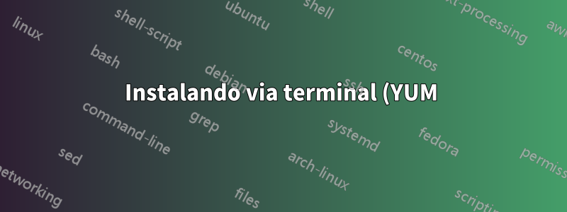 Instalando via terminal (YUM) versus usando GUI com dependências