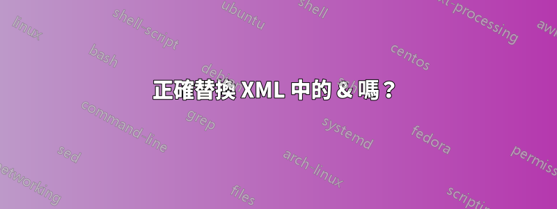 正確替換 XML 中的 & 嗎？