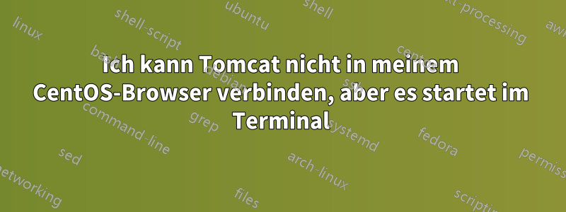 Ich kann Tomcat nicht in meinem CentOS-Browser verbinden, aber es startet im Terminal