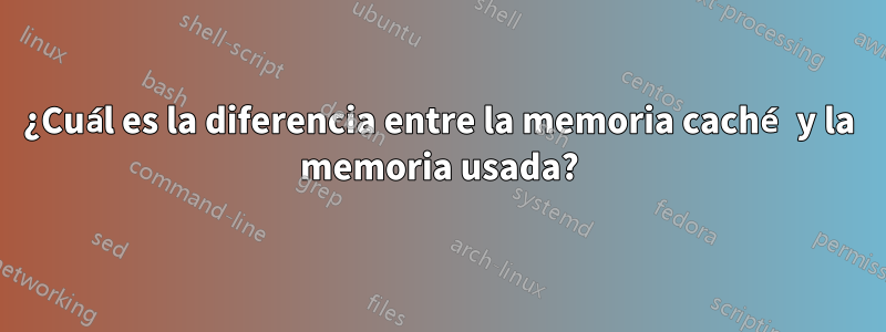 ¿Cuál es la diferencia entre la memoria caché y la memoria usada?