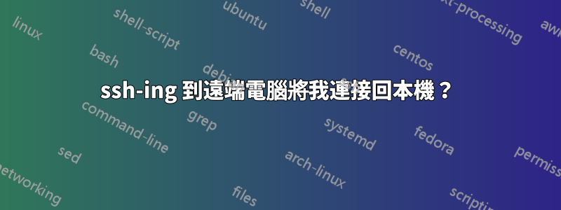 ssh-ing 到遠端電腦將我連接回本機？