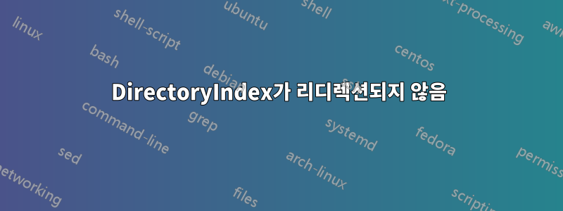 DirectoryIndex가 리디렉션되지 않음