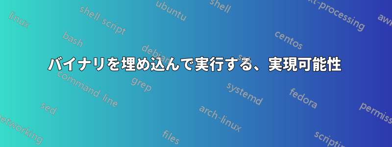 バイナリを埋め込んで実行する、実現可能性