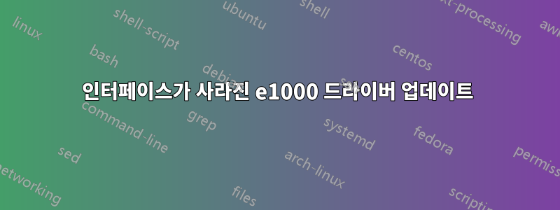 인터페이스가 사라진 e1000 드라이버 업데이트