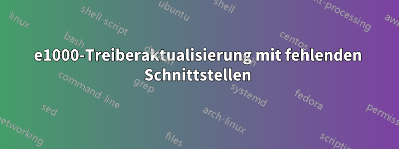 e1000-Treiberaktualisierung mit fehlenden Schnittstellen