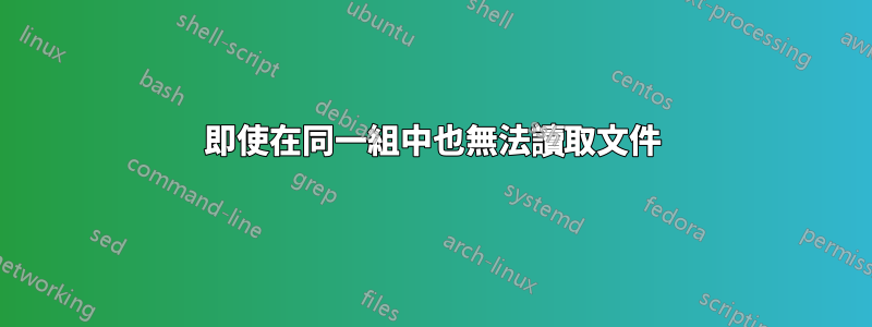 即使在同一組中也無法讀取文件